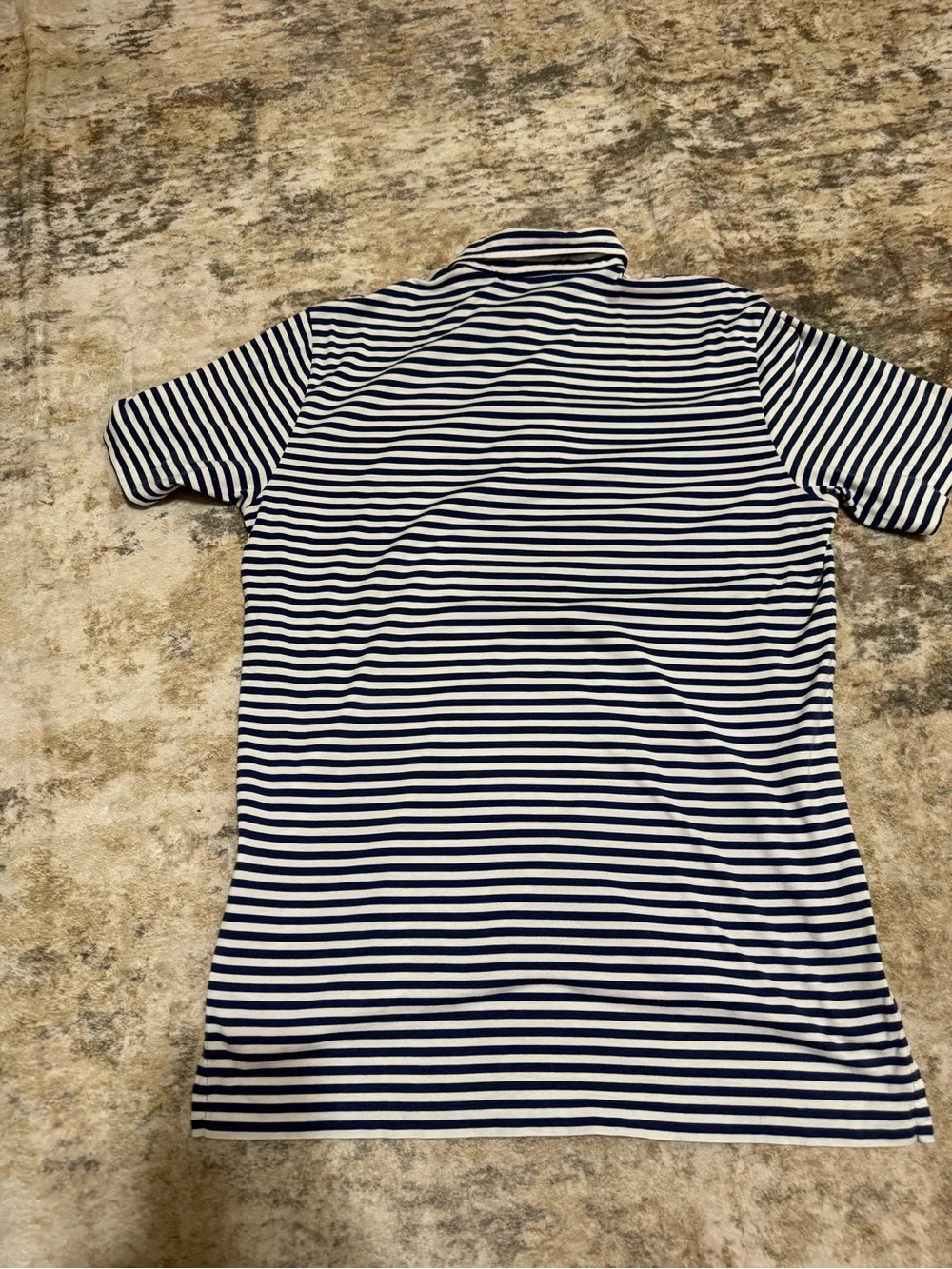 Polo Golf Ralph Lauren Men's Navy/White Striped Polo Golfcore Coastal Grandpa
